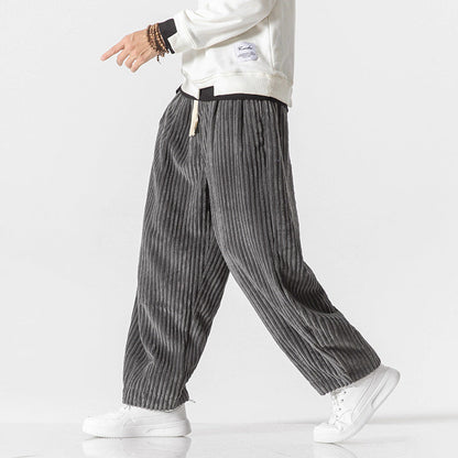 Men’s Corduroy Pants with Relaxed Wide-Leg Silhouette