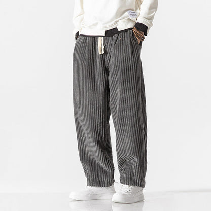 Men’s Corduroy Pants with Relaxed Wide-Leg Silhouette