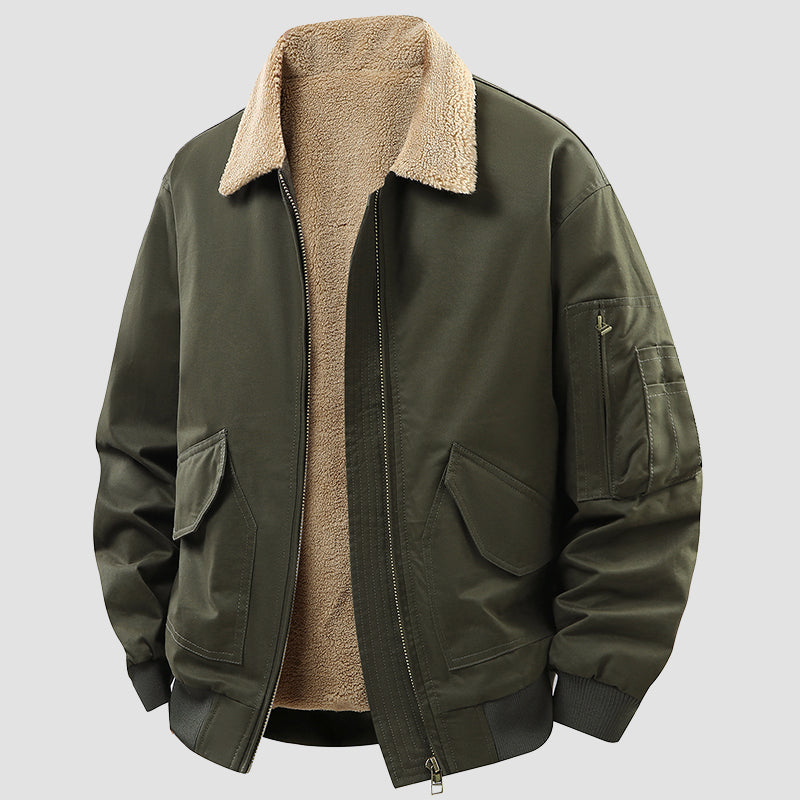 Men’s Cotton Winter Jacket with Fleece Lining
