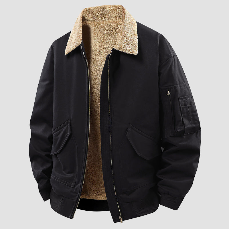 Men’s Cotton Winter Jacket with Fleece Lining