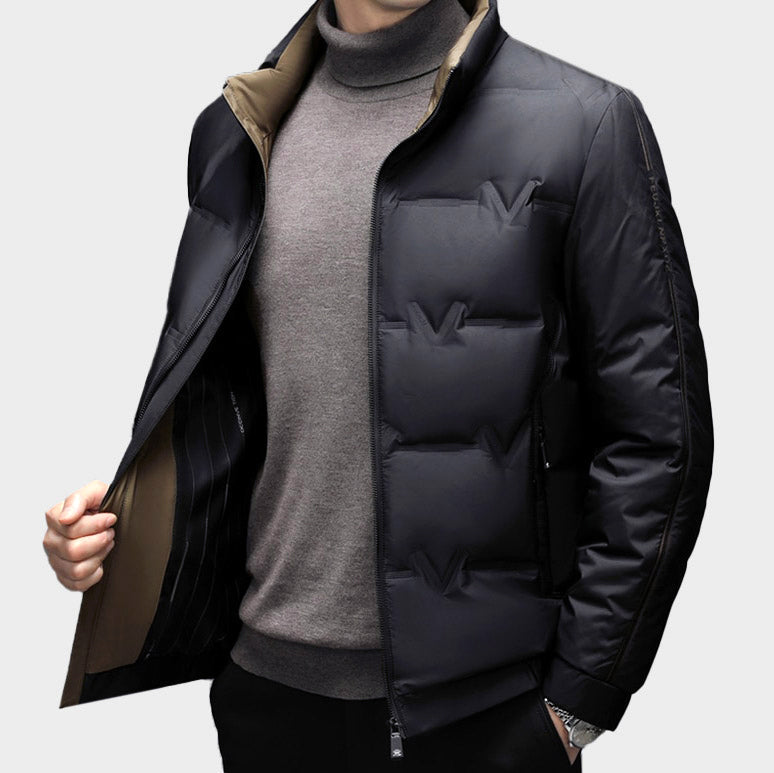 Men’s Duck Down Winter Zipper Jacket