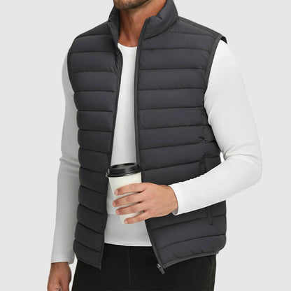 Men’s Insulated Puffer Vest with Packable Design