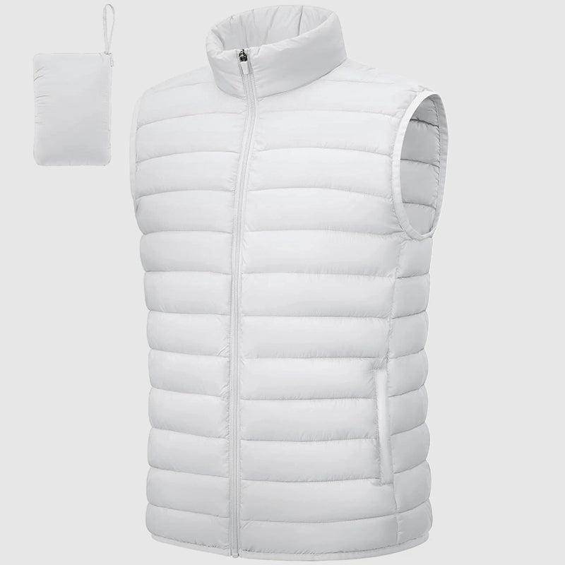 Men’s Insulated Puffer Vest with Packable Design