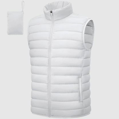 Men’s Insulated Puffer Vest with Packable Design