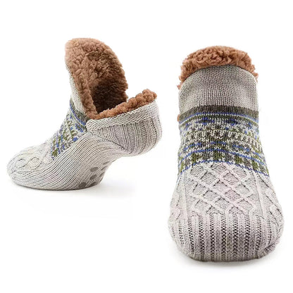 Men’s Knit Slipper Socks with Fleece Interior