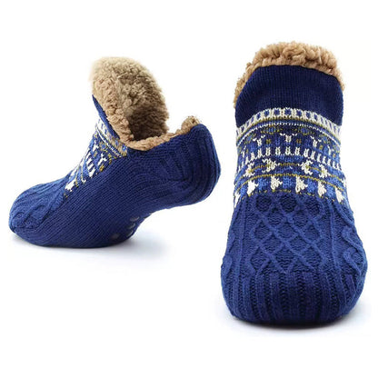 Men’s Knit Slipper Socks with Fleece Interior