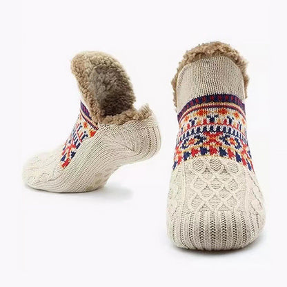 Men’s Knit Slipper Socks with Fleece Interior