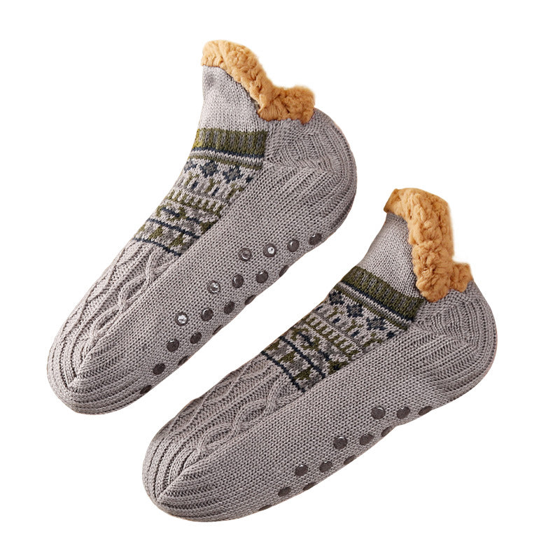 Men’s Knit Slipper Socks with Fleece Interior