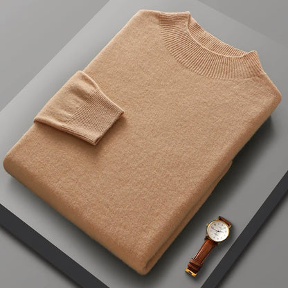 Men’s Merino Wool Knit Sweater with Crew Neck