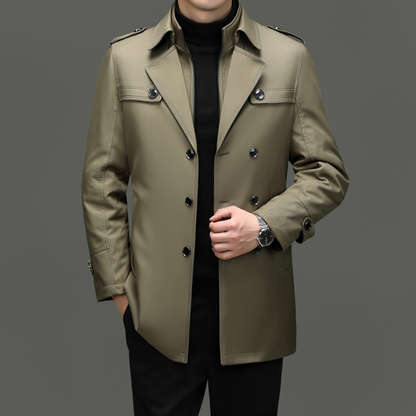 Men Mid-Length Business Casual Winter Down Coat