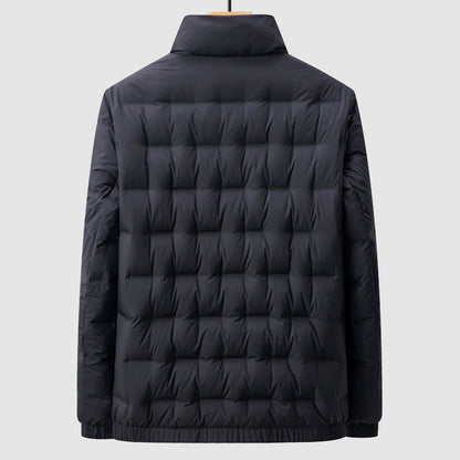 Men’s Quilted Down Jacket with Stand Collar