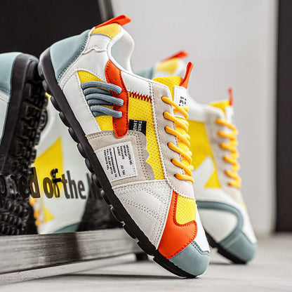 Men’s Retro Street Sneakers with Multi-Color Design