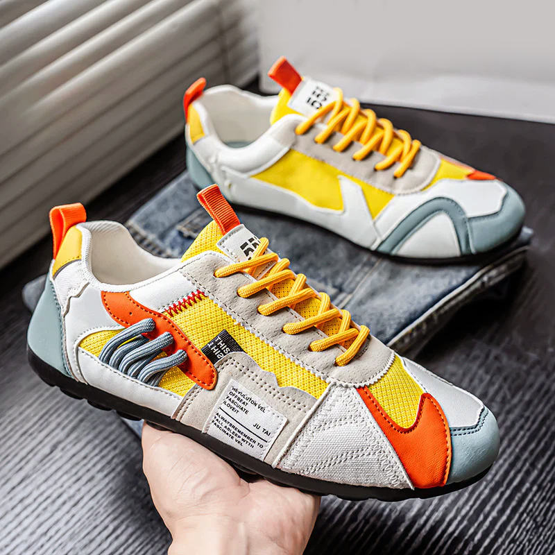Men’s Retro Street Sneakers with Multi-Color Design