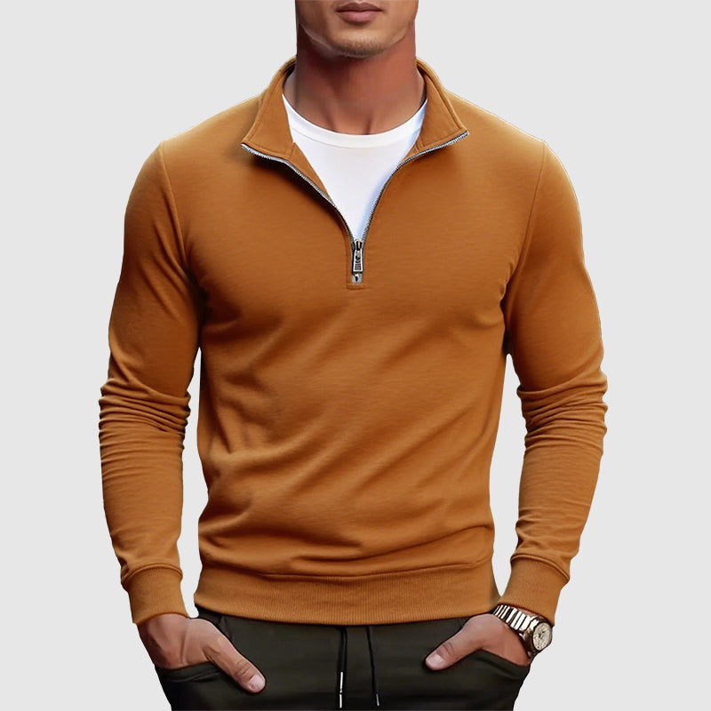 Men’s Stand-Collar Half-Zip Sweatshirt