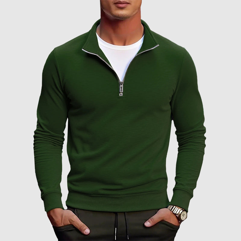 Men’s Stand-Collar Half-Zip Sweatshirt