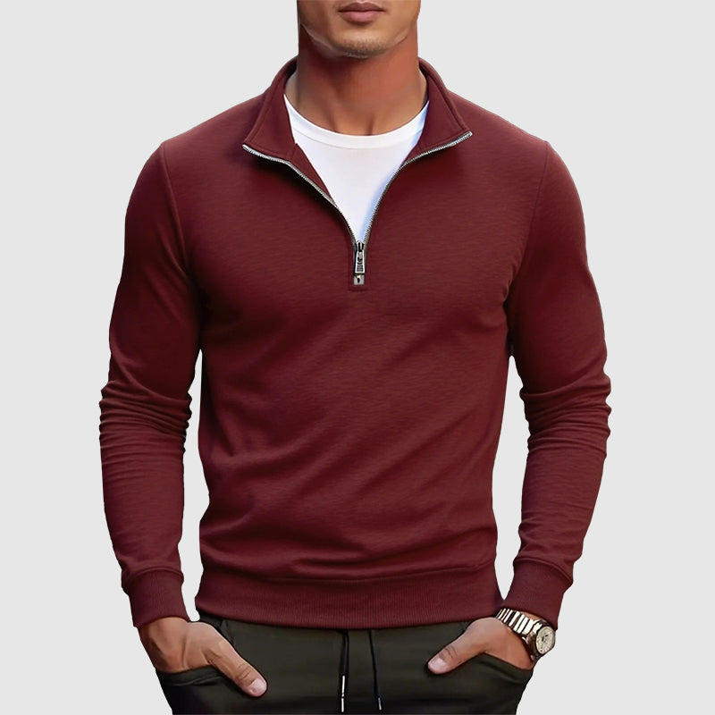 Men’s Stand-Collar Half-Zip Sweatshirt