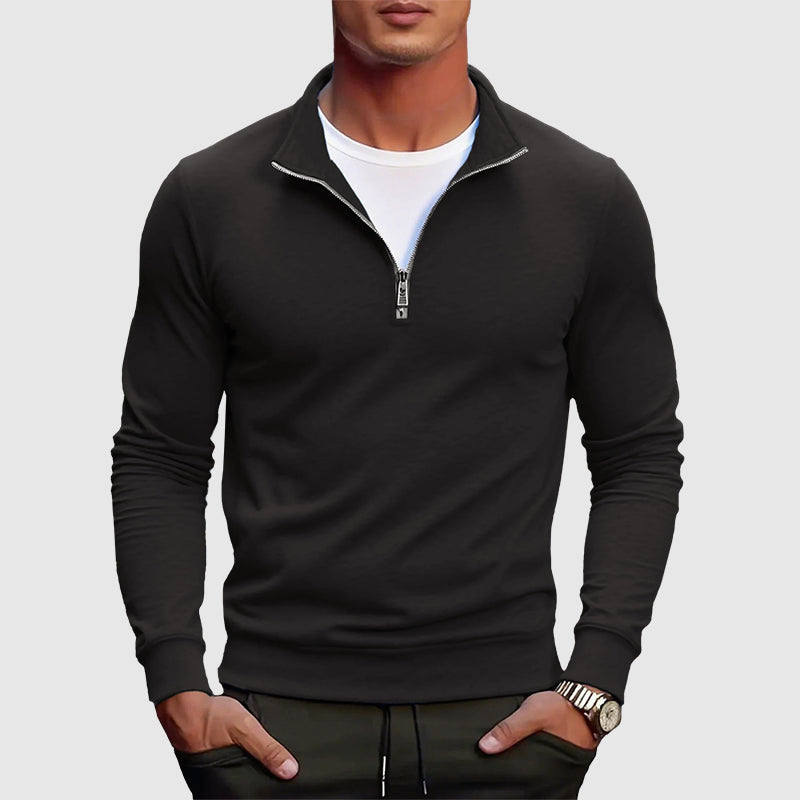 Men’s Stand-Collar Half-Zip Sweatshirt