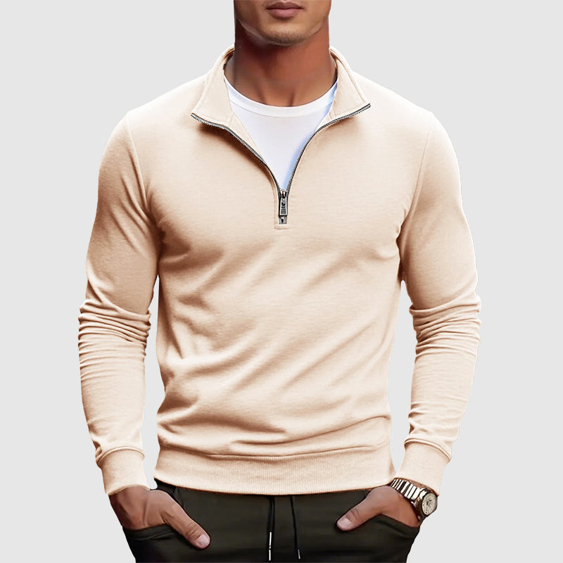 Men’s Stand-Collar Half-Zip Sweatshirt