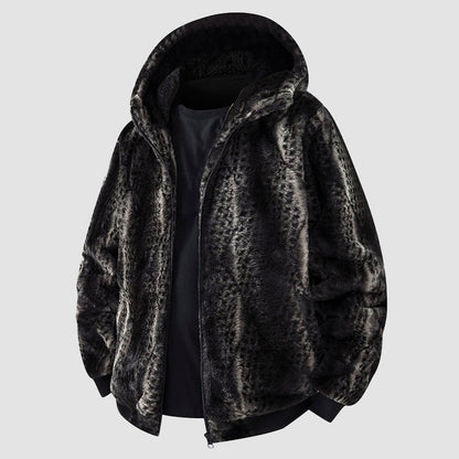 Men’s Urban Faux Fur Hooded Zip Jacket