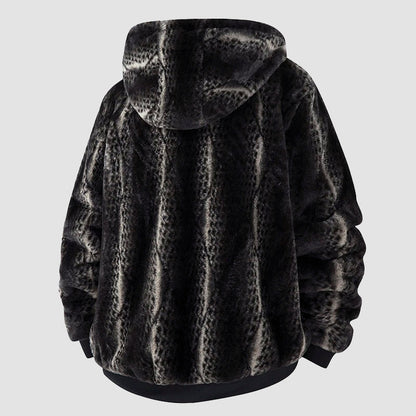 Men’s Urban Faux Fur Hooded Zip Jacket