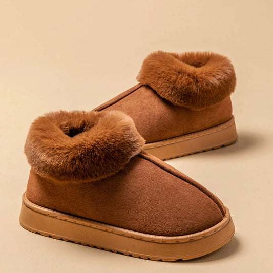 Men’s Warm Indoor Slip-Ons with Flexible Outsole