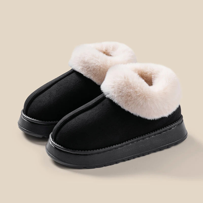 Men’s Warm Indoor Slip-Ons with Flexible Outsole