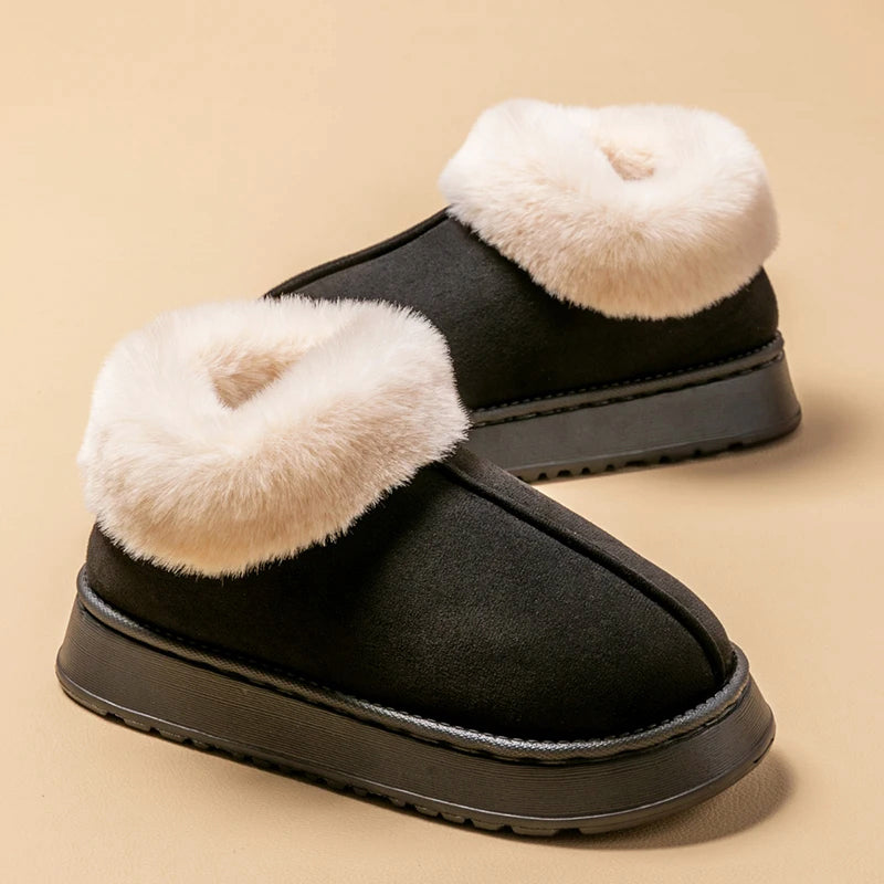 Men’s Warm Indoor Slip-Ons with Flexible Outsole