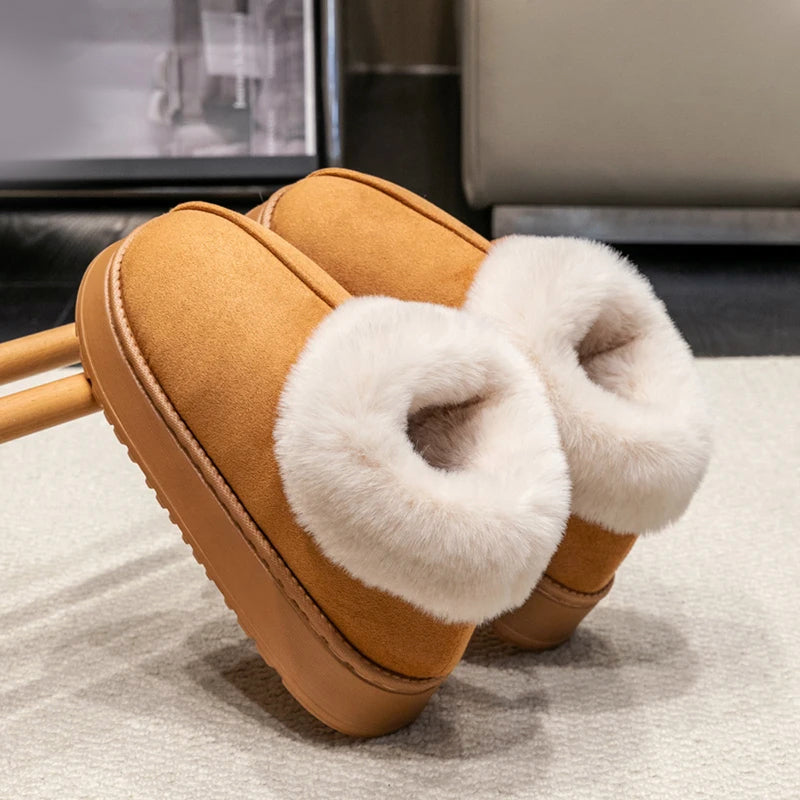 Men’s Warm Indoor Slip-Ons with Flexible Outsole