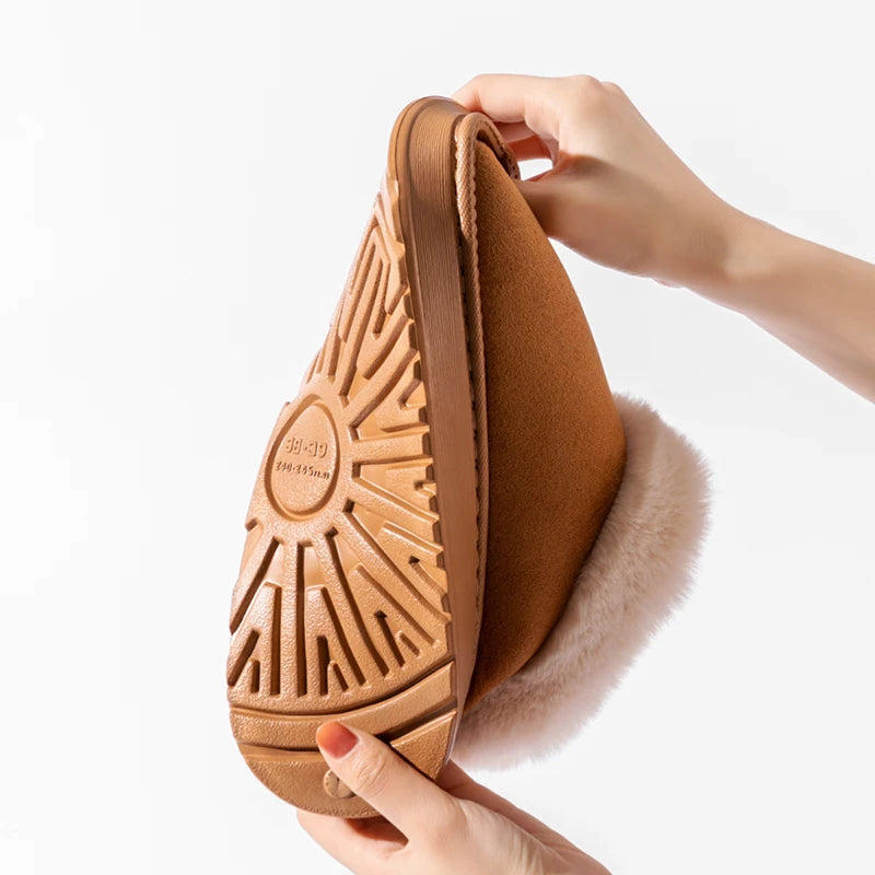 Men’s Warm Indoor Slip-Ons with Flexible Outsole