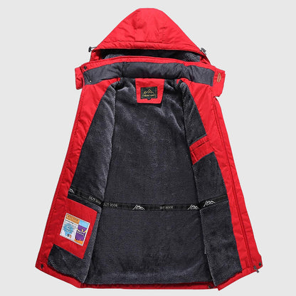 Men’s Waterproof Ski Jacket and Pants Set with Fleece Lining