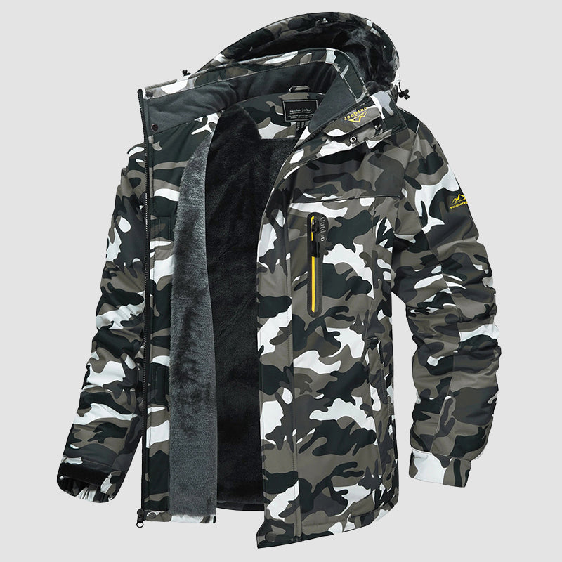 Men’s Weather-Resistant Ski Jacket with Fleece Lining