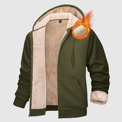 Men’s Full-Zip Hoodie with Sherpa Interior