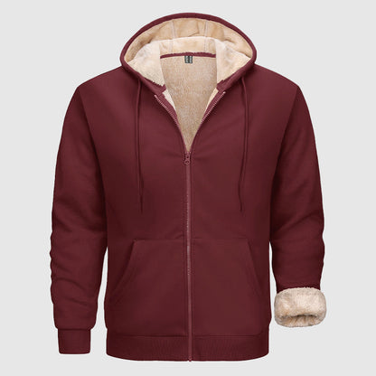 Men’s Full-Zip Hoodie with Sherpa Interior