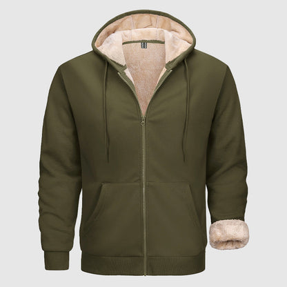 Men’s Full-Zip Hoodie with Sherpa Interior