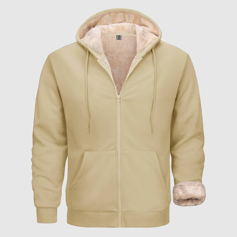 Men’s Full-Zip Hoodie with Sherpa Interior