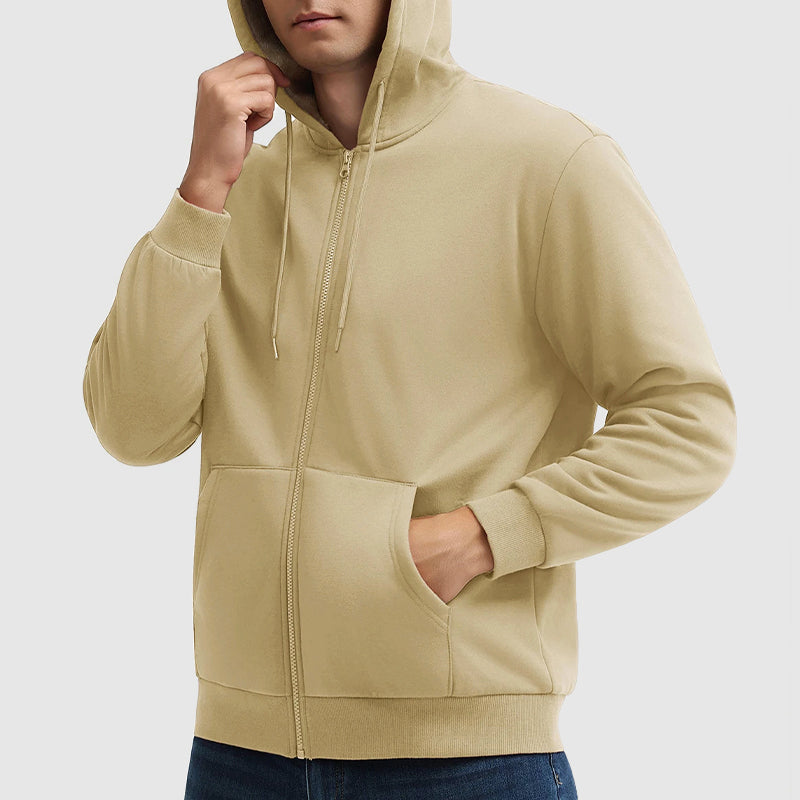 Men’s Full-Zip Hoodie with Sherpa Interior