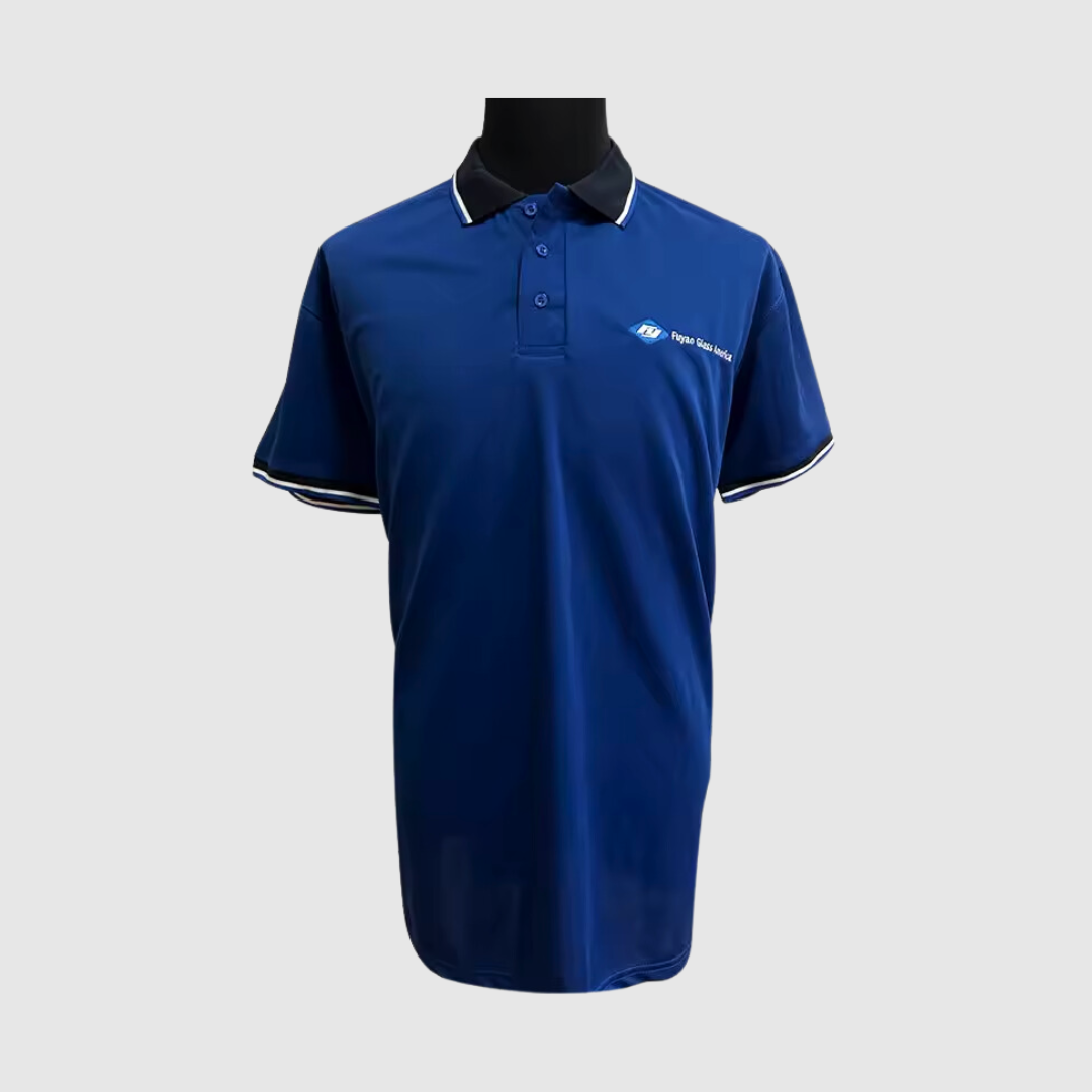 High Quality Cotton Polo Shirts Short Sleeve Blue