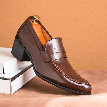 Olivier Marquisé Formal Loafers with Structured Heel