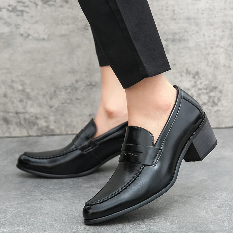 Olivier Marquisé Formal Loafers with Structured Heel