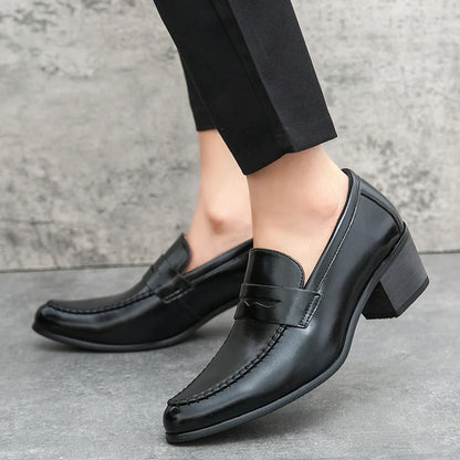 Olivier Marquisé Formal Loafers with Structured Heel