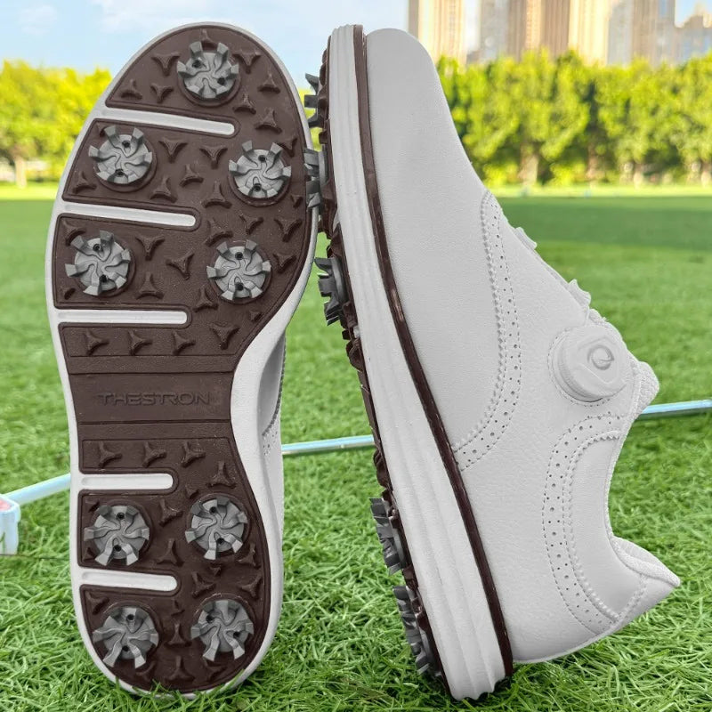 Olivier Marquisé Leather Golf Shoes with Spiked Sole