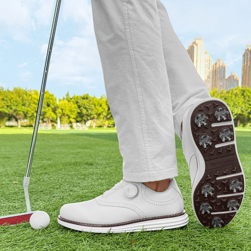Olivier Marquisé Leather Golf Shoes with Spiked Sole