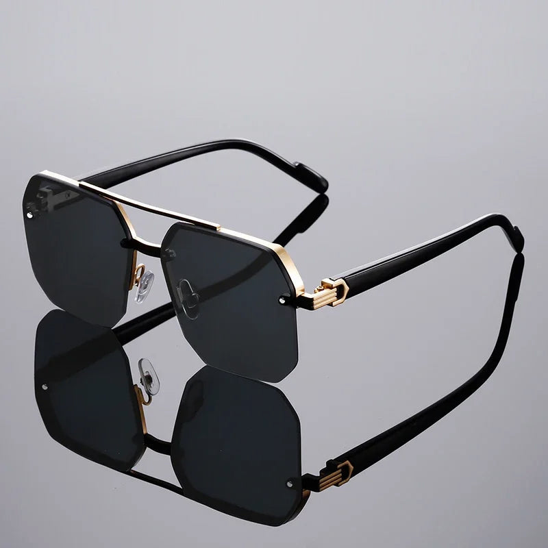 Oversized Square Sunglasses with Gradient Lenses