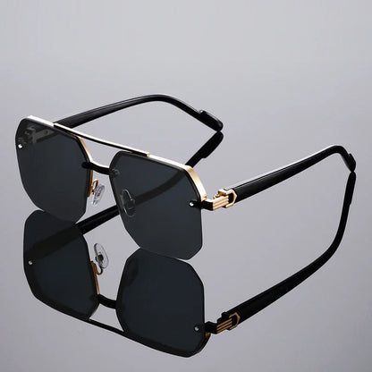 Oversized Square Sunglasses with Gradient Lenses