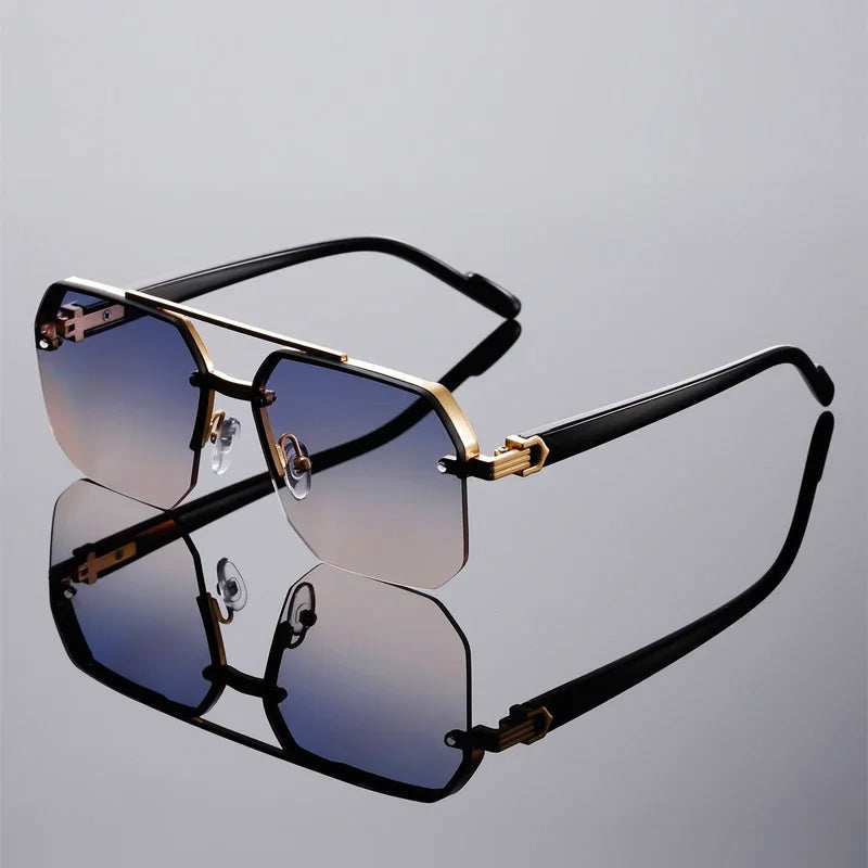 Oversized Square Sunglasses with Gradient Lenses