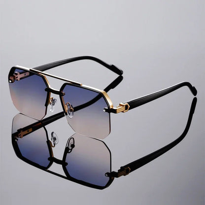 Oversized Square Sunglasses with Gradient Lenses