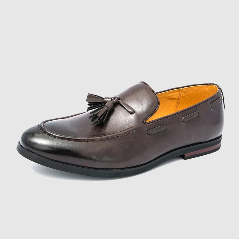 Oxford Crest Tassel Loafers