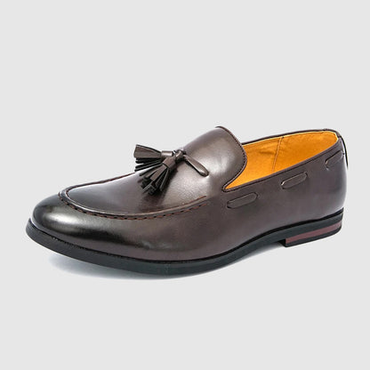 Oxford Crest Tassel Loafers