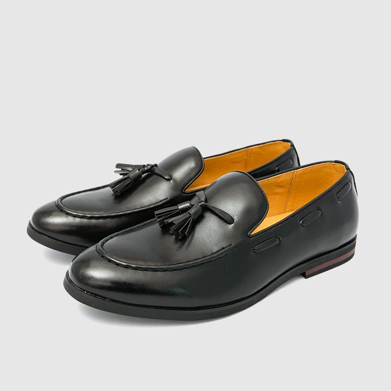 Oxford Crest Tassel Loafers