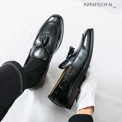 Oxford Crest Tassel Loafers